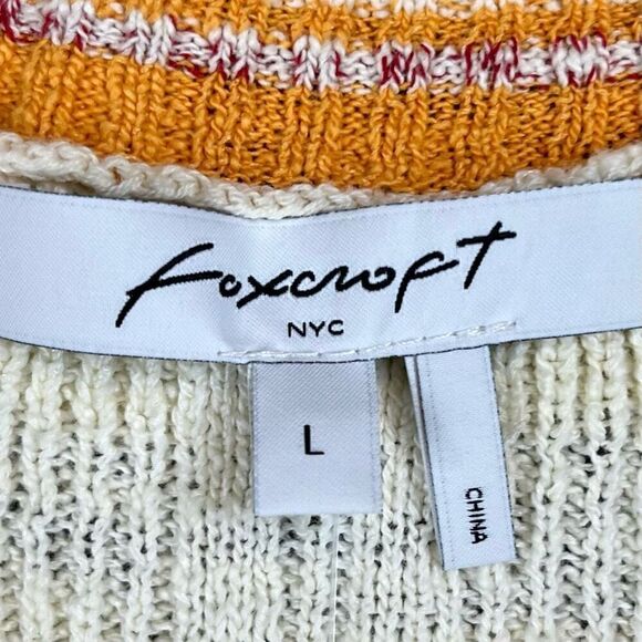 NWT Foxcroft New York Nico Textured Striped Open Front Long Vest Large - Picture 4 of 8